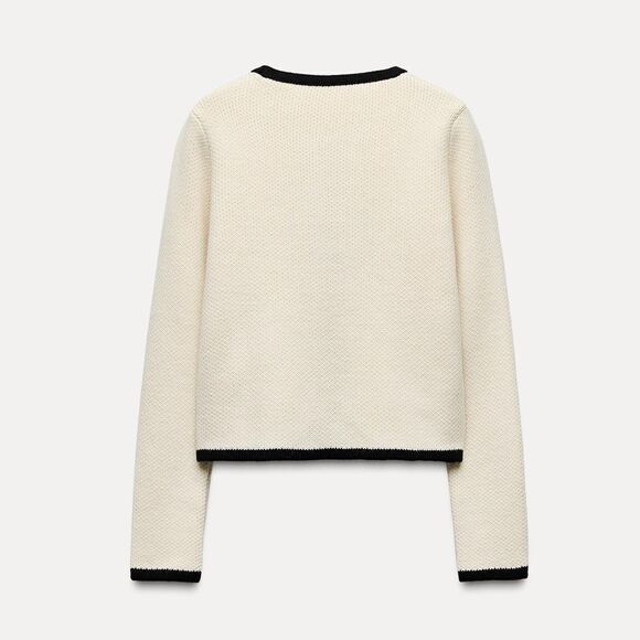 ZARA KNIT CARDIGAN WITH TIES - Picture 10 of 10